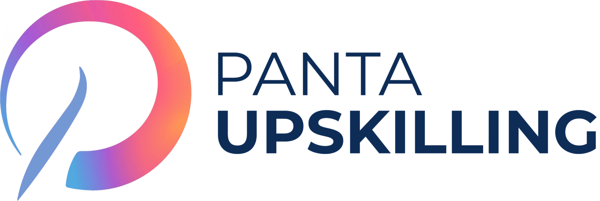 Logo mit dem Text Panta Upskilling und einem farbigen Symbol