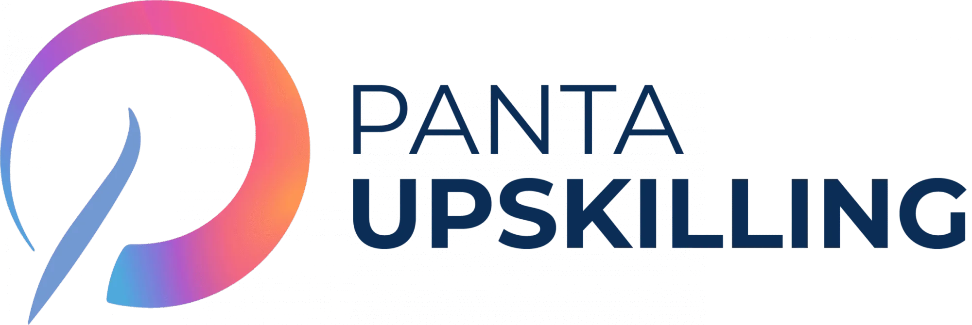 Logo mit dem Text Panta Upskilling und einem farbigen Symbol