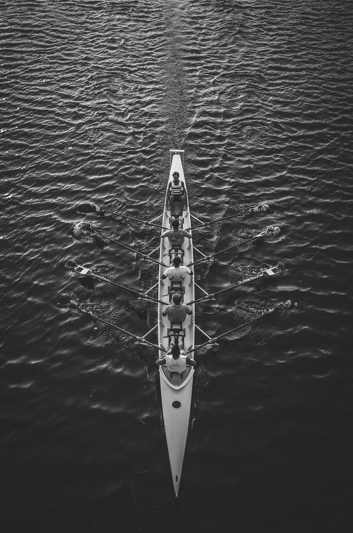 Ruderboot aus der Vogelperspektive